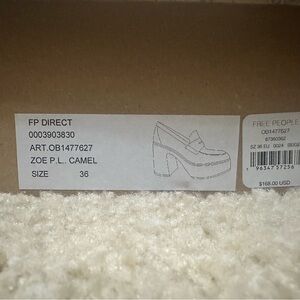 Free People Beige Platform Loafers